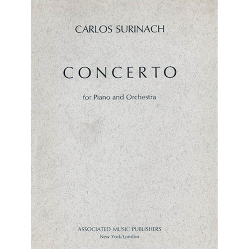 Surinach - Concerto For Piano/Orchestra Full Score