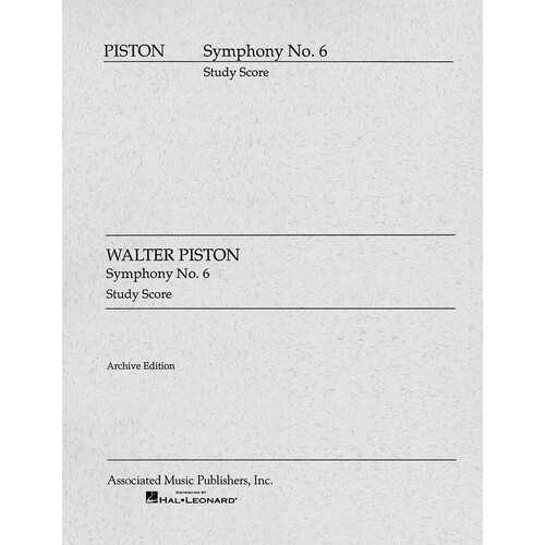 Piston - Symphony No 6 (1955) Study Score