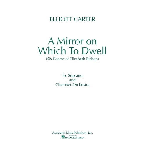 Carter - A Mirror On Which To Dwell Full Score