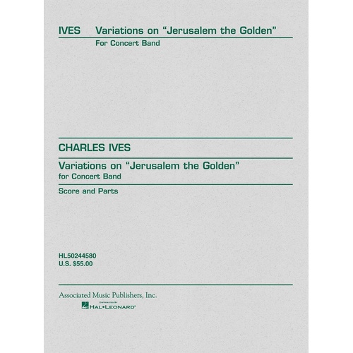 Variations On Jerusalem The Golden Concert Band 4-5 Score/Parts
