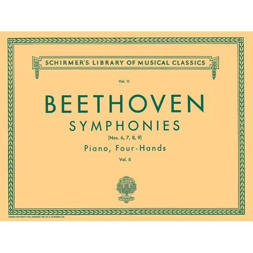 Beethoven - Symphonies Book 2 Nos. 6-9 for Piano Duet