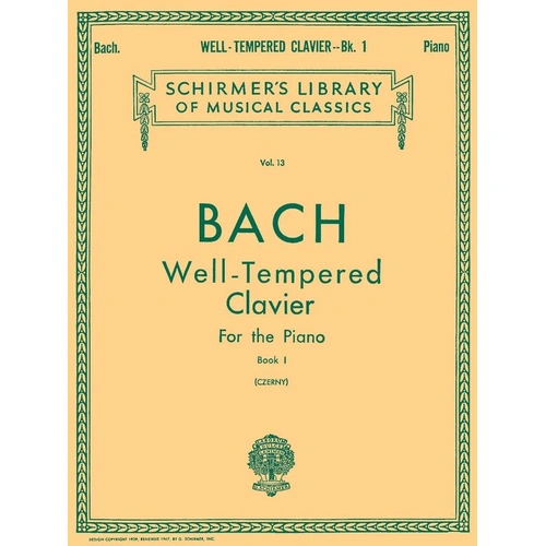 Bach: Preludes and Fugues, BWV 846-869, Book 1, Piano Solo, Schirmer's Library of Musical Classics, 124 Pages
