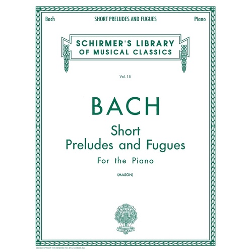 Bach - Short Preludes And Fugues For Piano (Softcover Book)