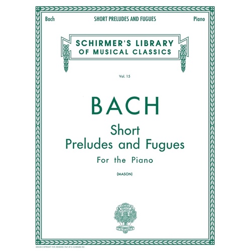 Bach - Short Preludes And Fugues For Piano (Softcover Book)