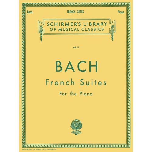 Bach - French Suites For Piano (Softcover Book)