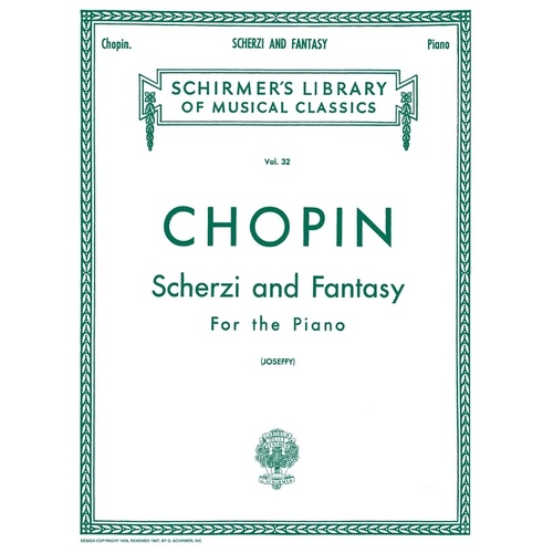 Chopin - Scherzi And Fantasy F Minor Piano (Softcover Book)