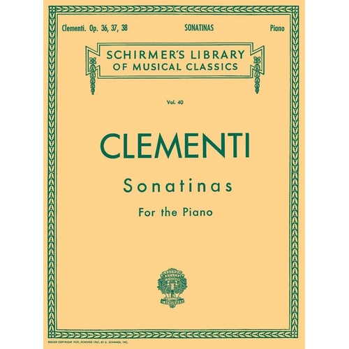 Clementi - 12 Sonatinas Op 36, 37, 38 Piano (Softcover Book)