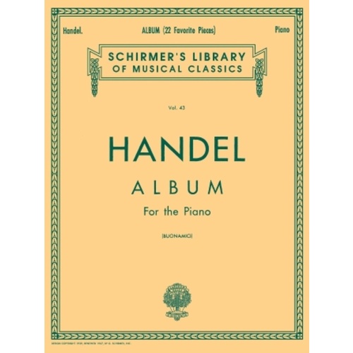 Handel - Album 22 Favorite Pieces For Piano (Softcover Book)