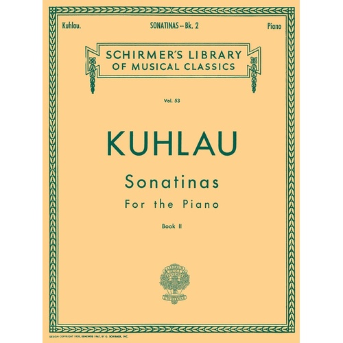 Kuhlau - Sonatinas Book 2 For Piano (Softcover Book)