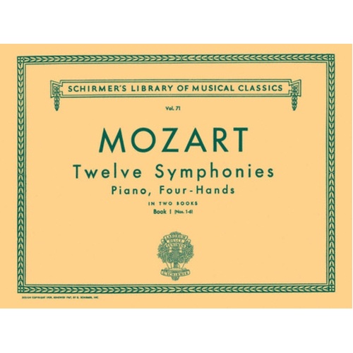 Mozart 12 Symp.1 Lib.71 Piano Duet (Softcover Book)