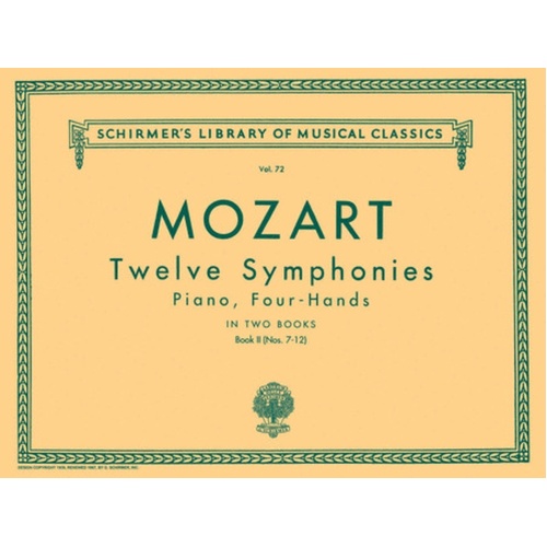 Mozart 12 Symp.2 Lib.72 Piano Duet 