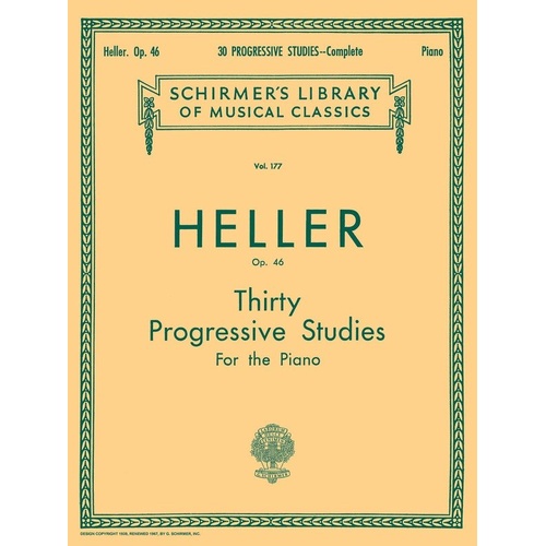 Heller 30 Progressive Studies Op. 46 for Piano - 64 Pages