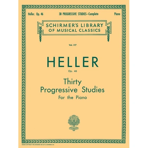 Heller 30 Progressive Studies Op. 46 for Piano - 64 Pages