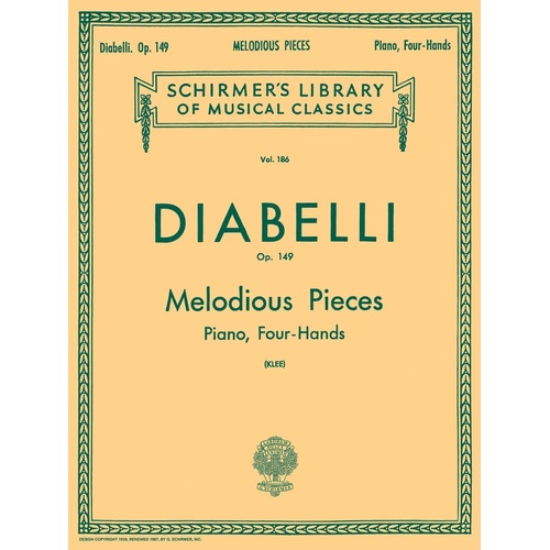 Diabelli Mel.Pcs Op149 Lib.186 Piano Duets (Softcover Book)