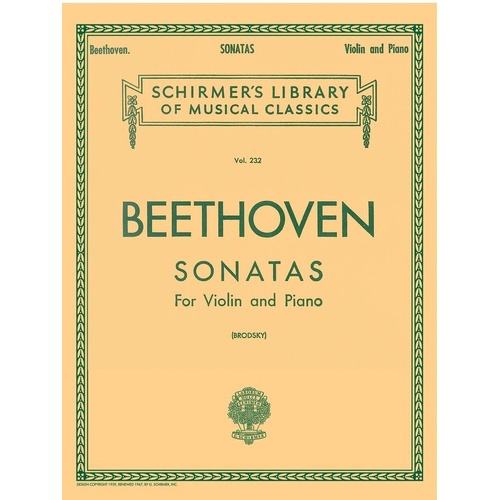 Beethoven Sonatas Complete for Violin and Piano - G. Schirmer