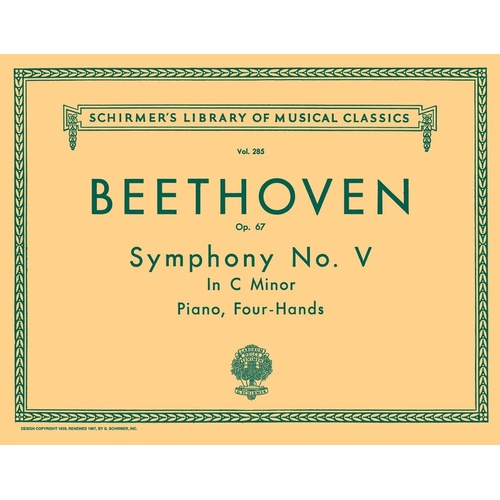Schirmer - Beethoven - Symphony No 5 C Minor Op 67 Piano Duet