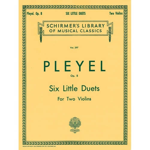 Pleyel 6 Little Duets Op8 Lib.297 Violins 