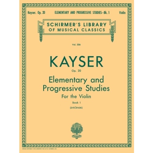 Kayser - 36 Elementary Prog Studies Op 20 Book 1 Violin (Softcover Book)