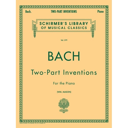 Bach - 15 Two-Part Inventions for Piano