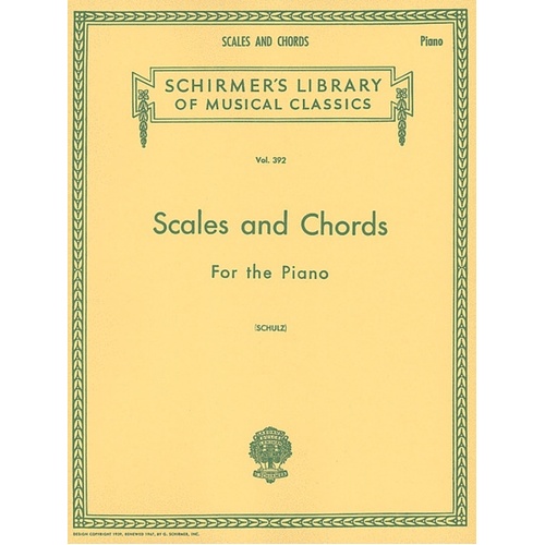 Schulz Scales and Chords Lib.392 Piano 