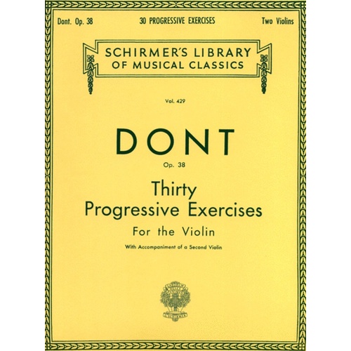 Dont 30 Prog.Exerc. Lib.429 Op 38 2 Violins 