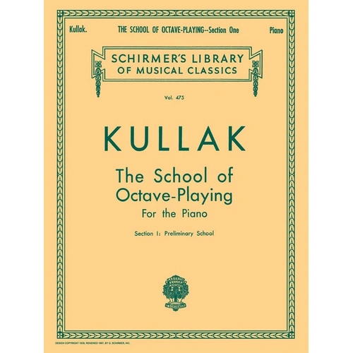 Kullak School of Octave Playing Op. 48 Book 1 for Piano - 40 Pages