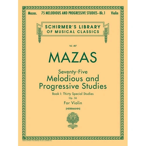 75 Melodious Studies Op. 36 Book 1 for Unaccompanied Violin