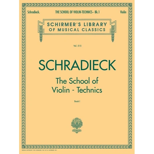 Schradieck School of Violin Technics Book 1, 48 Pages, G. Schirmer, Unaccompanied Violin