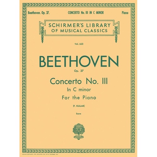 Beethoven - Concerto No. 3 in C Minor Op. 37 for 2 Pianos, 4 Hands, 64 Pages, G. Schirmer Edition