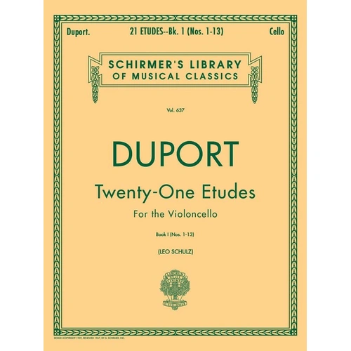 Duport - 21 Etudes Book 1 for Cello