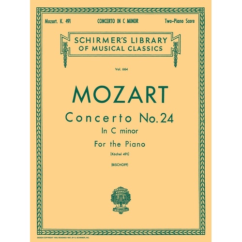 Mozart Concerto N.24 K491 Lib.664 2 Pianos 