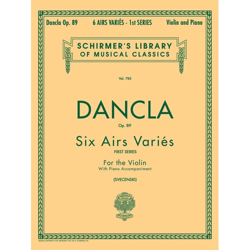 DanClarinet - 6 Airs Varies Op 89 Violin/Piano (Softcover Book)