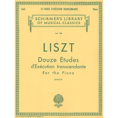 Liszt Etudes Dexecution Lib.788 Piano 