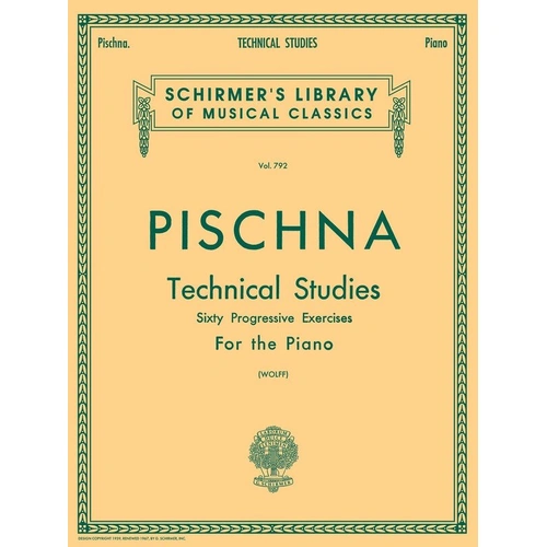 Pischna - Technical Studies For Piano (Softcover Book)