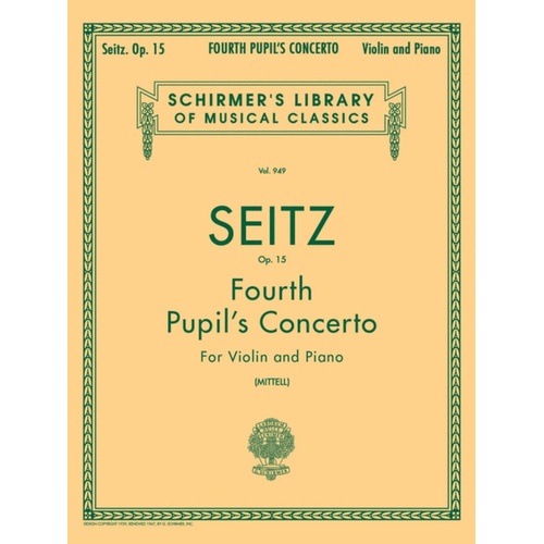 Seitz Pupils Conc.4 Lib.949 Violin/Piano 