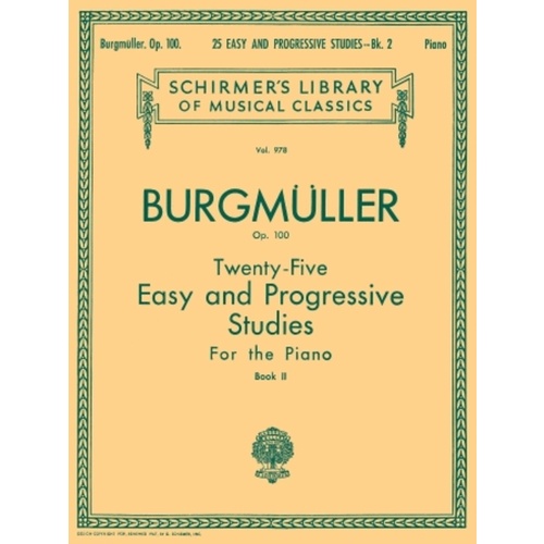 Burgmuller 25 Studies Op 100 Book.2 Piano 