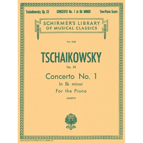 Tchaikovsky Concerto No. 1 Op. 23 for 2 Pianos 4 Hands - G. Schirmer Edition