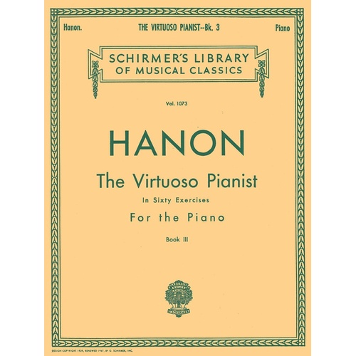 Hanon Virtuoso Pianist Pt.3 Lib.1073 Piano 
