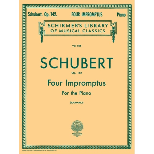 Schubert Impromptus Op142 Lib.1126 Piano 