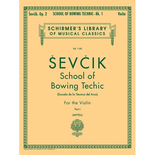 Sevcik School of Bowing Technic Op. 2 Part 1 for Violin