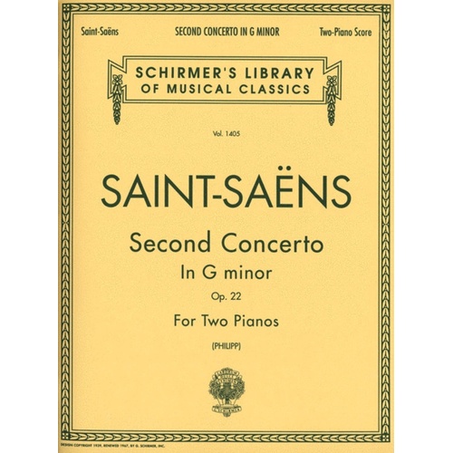 Saint Saens Conc.N.2 Op22 Lib.1405 2 Piano 