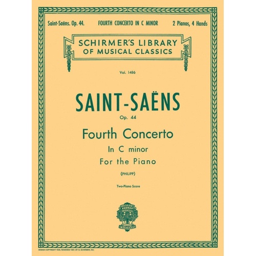 Saint Saens Conc.N.4 Op44 Lib.1486 2 Piano 
