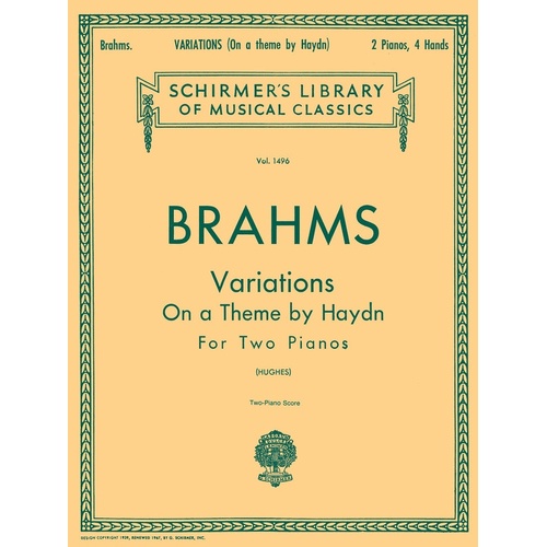 Brahms Var.Th.Haydn Op56B Lib.1496 2 Piano 