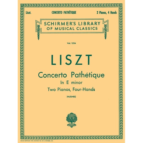 Liszt Conc.Pathetique Lib.1534 2 Pianos 