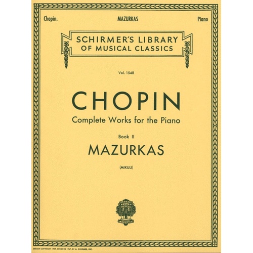 Chopin Mazurkas Piano Lib.1548(Mikuli) 