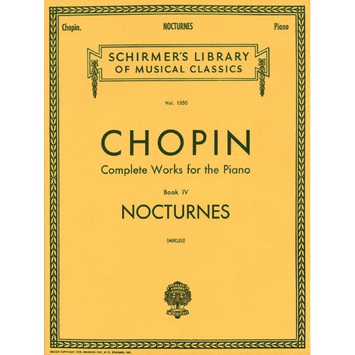 Chopin Nocturnes Lib.1550 Piano(Mikuli) 