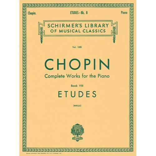 Chopin Etudes Vol.1551 Piano(Mikuli) 