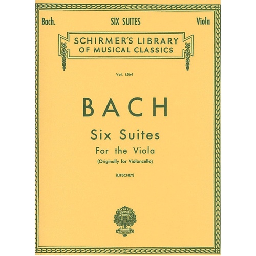 Bach 6 Suites Viola Lib.1564 