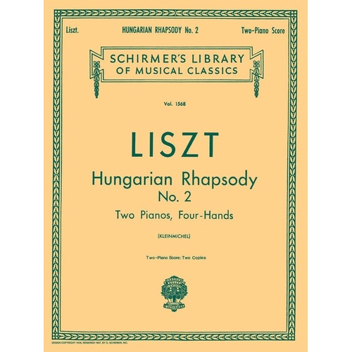 Liszt - Hungarian Rhapsody No. 2 for 2 Pianos, 4 Hands - Set