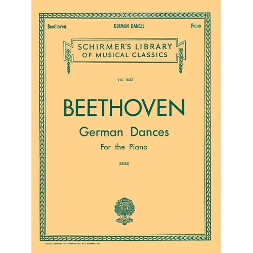 Beethoven German Dances Lib.1653 Piano 